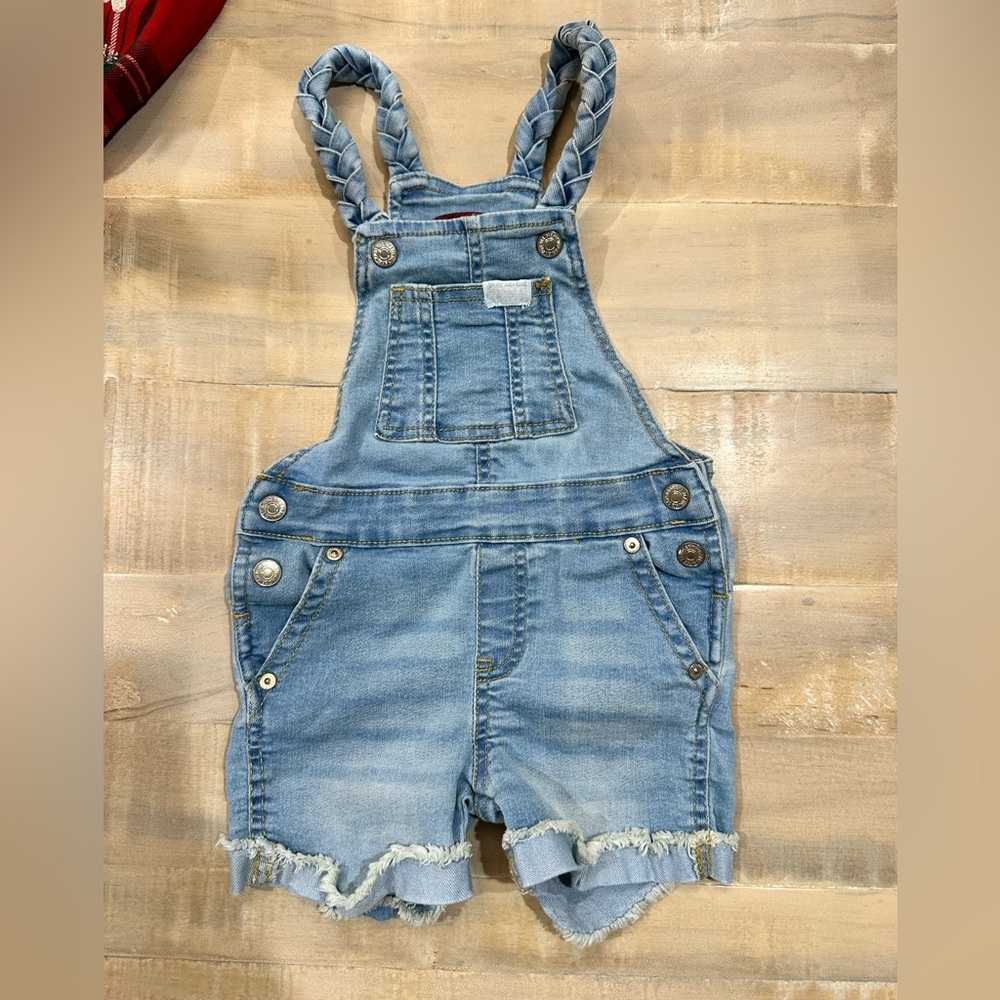 3 set toddler kids girl carters 7 for all mankind sweater Jean overalls leggings - Picture 3 of 16